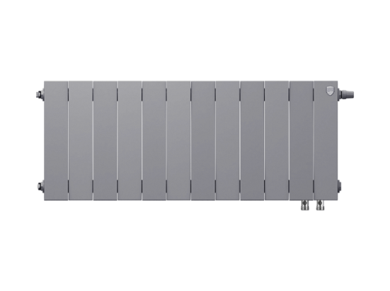 Биметаллический радиатор отопления Royal Thermo PianoForte 300 12 секций Silver Satin VDR